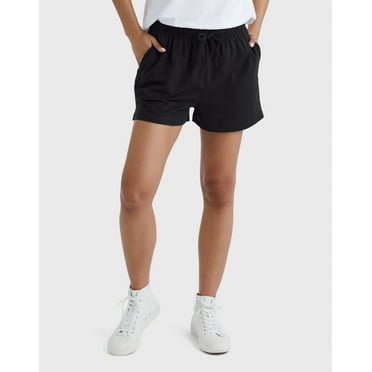 Hanes Originals Women's Cotton Jersey Shorts, 2.5" Black S