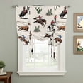 thumbnail image 2 of Western Cowboys Balloon Curtains for Bedroom/Front Door/Bathroom, Beige Vintage Country Cactus Tie Up Curtains 63 Inch Length Light Filtering Kitchen Curtains Shades for Windows 46"x63", 2 of 8