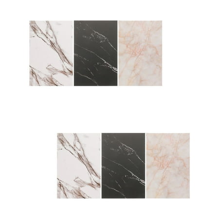 6 Pcs Marbling Card Photography Background Household Decor Decorations for Home Makeup Products