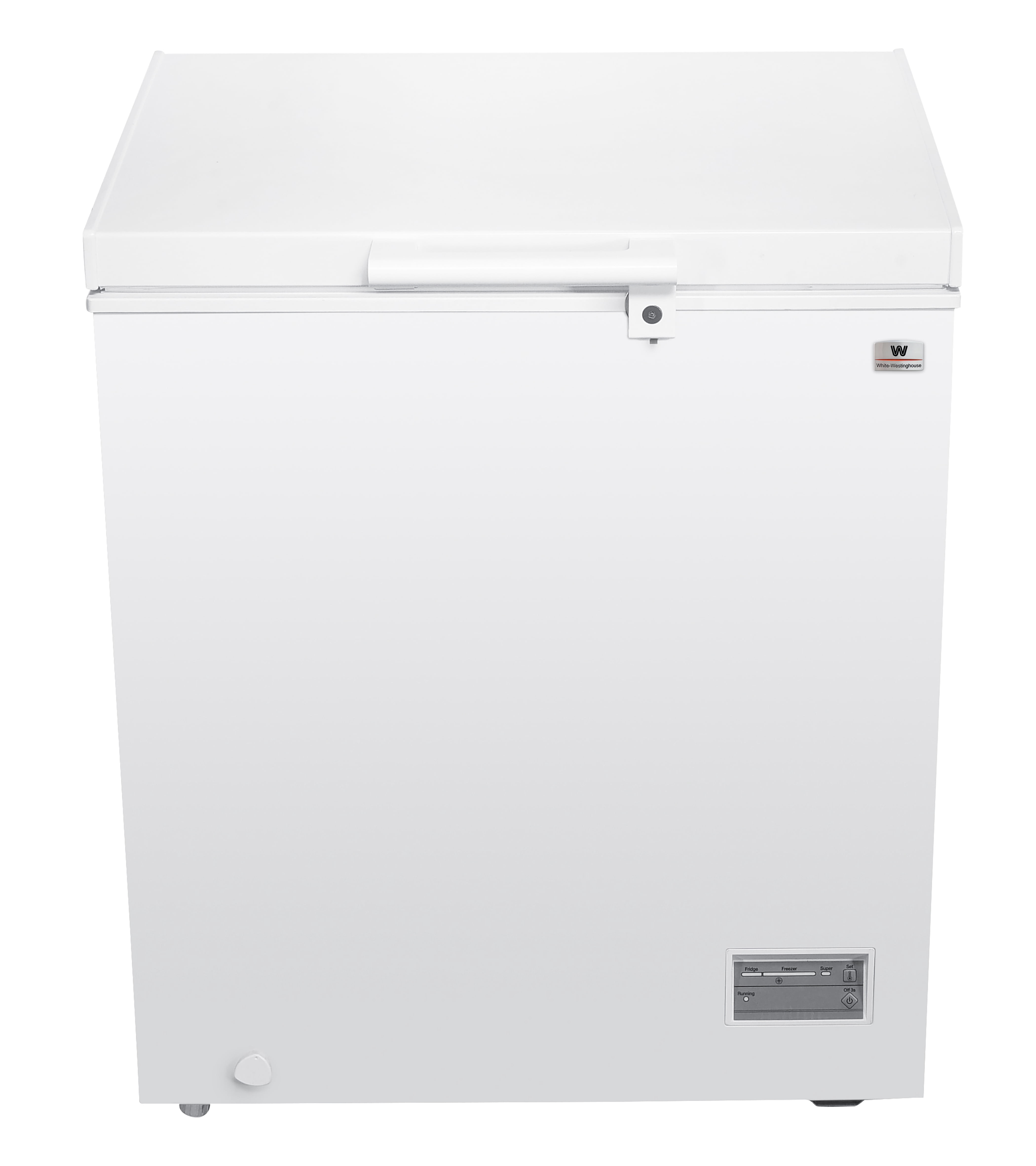 White Westinghouse Congelador 5 pies 145 L WWCCF05145LHWSD Ruedas Condensador interno Control dual de temperatura Canastilla interior Cerradura con llave Manija Exterior