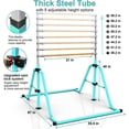 thumbnail image 2 of Gymnastics Bar for Home -Height Adjustable 3' to 5' Foldable Gymnastic Bar for Kids Ages 3-15, Ideal for Indoor and Home Training Bar, 2 of 8