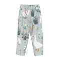thumbnail image 5 of Balery Goose and Doodle Flowers print Women's Pajama Pants,Ultra Lightweight Pjs,Lounge Pant-Large, 5 of 9