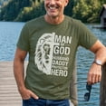 thumbnail image 4 of Jollimate Man Of God Husband Daddy Shirt, God Dad Shirt, Gift For Daddy, Cross Christian Shirt, 4 of 6