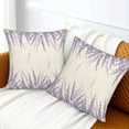 thumbnail image 5 of Spring Lavender Pillow Cover 20x20 Set of 2, Farmhouse Purple Lavender Floral Throw Pillow Covers Watercolor Flower Linen Cushion Cases for Home Sofa Outdoor Decor, 5 of 6