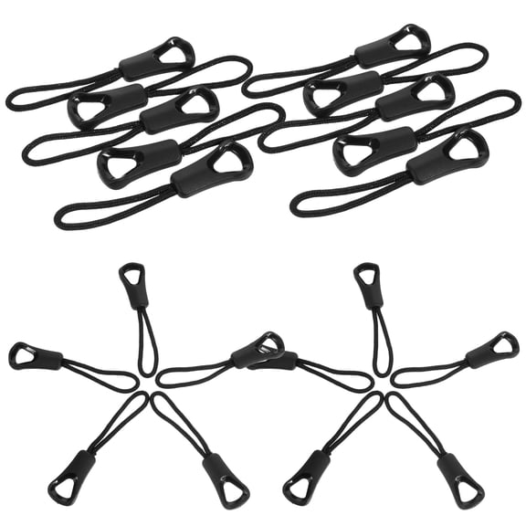 20 Pcs Zipper Head Drawstring Tabs Tags Rope Pulls for Backpack Replacement Cords