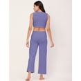 thumbnail image 4 of Moomaya Sleepwear, Cotton Jersey 2 Pc Coord Night Suit, Crop Top & Pajama Set, 4 of 9