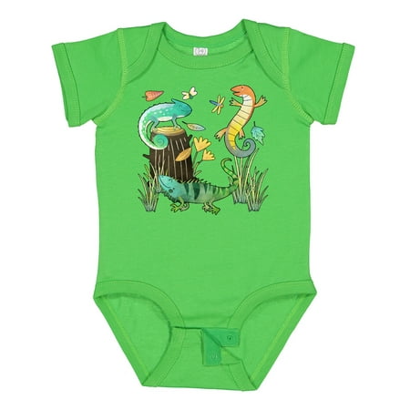 

Inktastic Cute Lizards Hanging out Gift Baby Boy or Baby Girl Bodysuit
