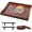Dark Brown, variant on Sxnows Coffee Table Trays - Large Ottoman Tray for Living Room -Wood Serving Tray with 2 Sets of Handles - Wooden Tray for Coffee Table, 4 Round Coasters Included(Black)
