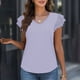 thumbnail image 1 of mfyjkho Tops Para Hacer Ejercicio Para Mujer, Blusas De Verano Para Mujer, De Color Liso, Con Cuello En V Y Manga Corta Tops Para Salir Para Mujer M, 1 of 7