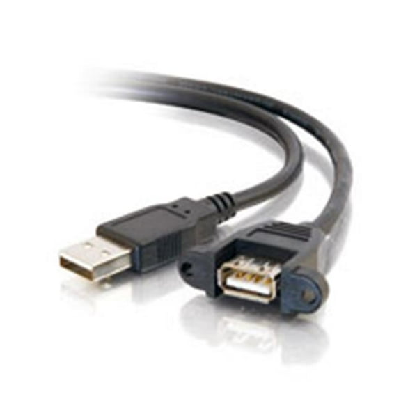 1Ft Usb 2.0 A Male To A Female Panel Mount Cable