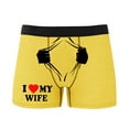 thumbnail image 5 of KHONTS Personalized Men's Funny Face Boxer Your Photo on Custom Underwear for Men I Love My Wife Yellow XL, 5 of 5