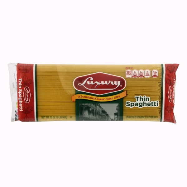 Luxury Pasta Thin Spaghetti (3) Enriched, 32 Oz