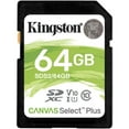 thumbnail image 2 of Kingston Canvas Select Plus - Flash memory card - 64 GB - Video Class V10 / UHS-I U1 / Class10 - SDXC UHS-I, 2 of 6