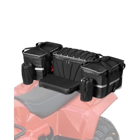 VEVOR ATV Rear Storage Bag, 54L ATV Rear Cargo Bag with 16L Cooler Insulated Bag, 600D Oxford Cloth Storage Rear Rack Seat Bag Fit Most ATVs with Rear Rack, Compatible with ATV, UTV, Can-Am Vehicles