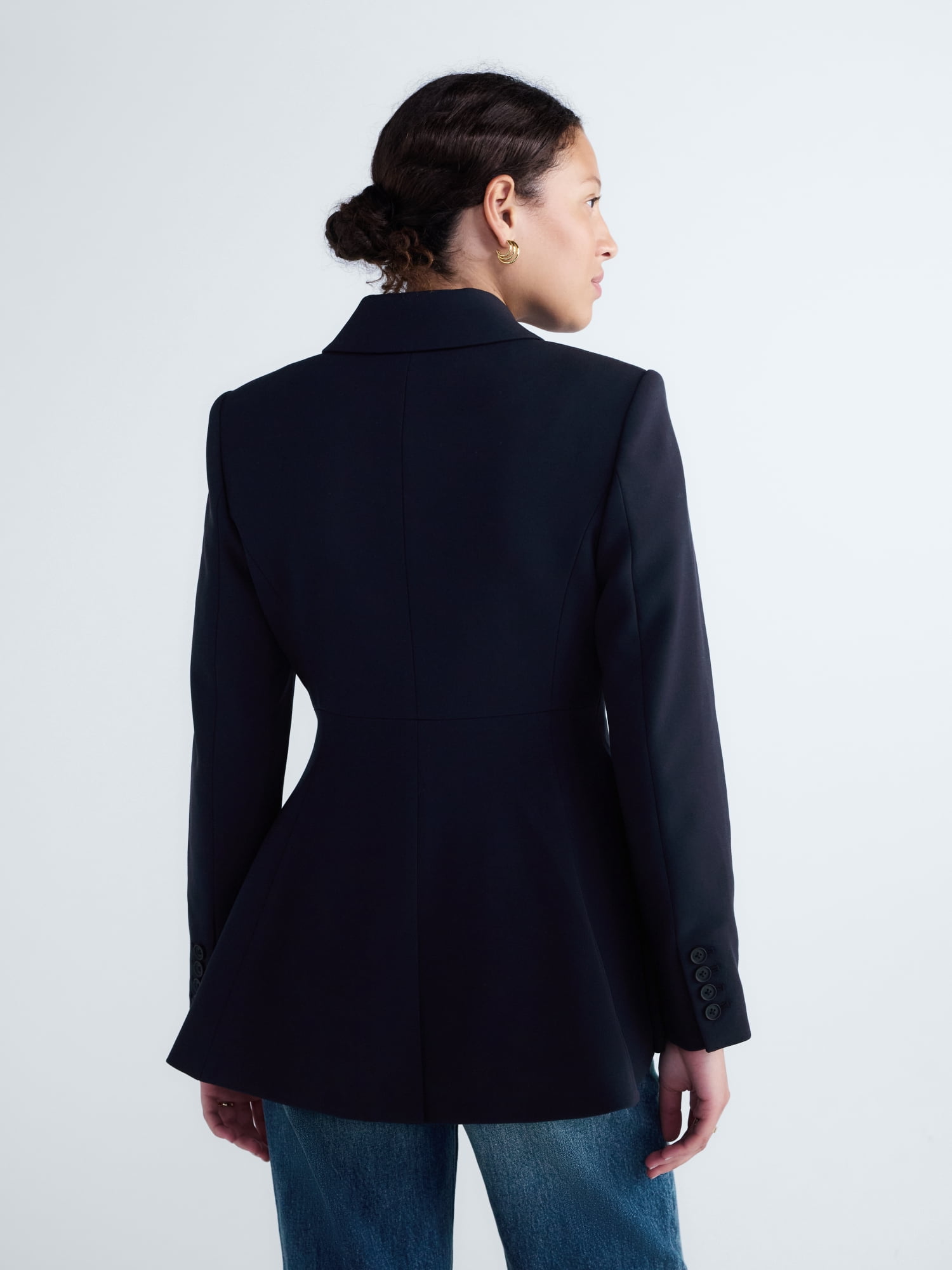 Free Assembly Women's Double Breasted Peplum Blazer, Sizes XXS-XXL