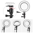 thumbnail image 4 of Lámpara fotográfica Lámpara de luz de anillo de video mini LED de 6 pulgadas Regulable 3 modos de iluminación Alimentado por USB con soporte de luz telescópico Mini trípode de escritorio para transmis TOMSHOO Lámpara de fotografía, 4 of 7