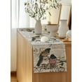 thumbnail image 5 of Table Runner 36 Inches Long for Kitchen Dining, Vintage Birds Dresser Scarf Farmhouse, Dining Table Decorations for Wedding/Parties, Country Envelope Postmark Farmhouse Botancial 13 x 36 In, 5 of 9