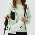 thumbnail image 2 of Chemises pour Hommes Unisexes Homme Femme Couleur Unie Extérieur Coupe-Vent Légères Randonnée Imperméable Protection Solaire Veste à Capuche Manches Longues Vert G, 2 of 4