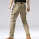 thumbnail image 3 of Pantalones largos para hombre, con bolsillos, color combinado, rectos, para exteriores, montañismo, versátiles, de poliéster, blusa y pantalón., 3 of 4