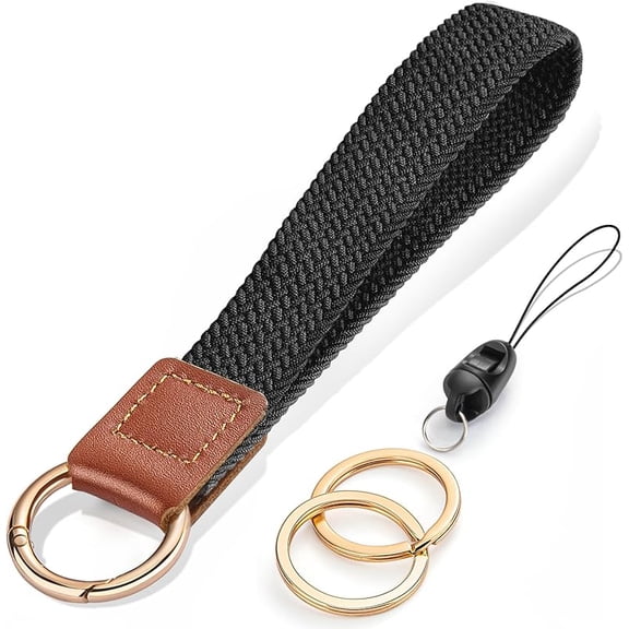 Wrist Lanyard, Stretchy Wristlet Keychain Lanyards, Cute Key Lanyard for Women Men, Short Key Chain for Car Keys Card Wallet Phone