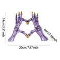 thumbnail image 5 of Skeleton Heart Hand Statue Halloween Heart Hand Figurine Resin Heart Hand Sculpture Hand Love Gesture Statues for Wedding Halloween Desk Bookshelf Decor, 5 of 9
