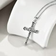 thumbnail image 3 of 925 Sterling Silver Cross Necklaces for Women Pendant Christian Jewelry for Women 18"+2" and 20"+2" chain, 3 of 10