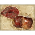 thumbnail image 2 of Bolokofsky, Ronald 18x15 Black Ornate Wood Framed with Double Matting Museum Art Print Titled - Red Hot Lips and Juicy Apples, 2 of 4