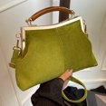 thumbnail image 2 of Suede Patchwork Evening Bag for Women, Retro Crossbody Purse, Soft Top Handle Handbag for Wedding Party Date Night and Elegant Special Evening Occasions, 2 of 13