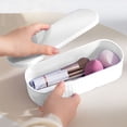 thumbnail image 1 of onlyliua Ofertas Flash Caja de Almacenamiento para Limpieza de Brochas de Maquillaje, Portátil, a Prueba de Cenizas, con Limpieza para Brochas de Maquillaje, Estante para Secar Brochas, 1 of 7