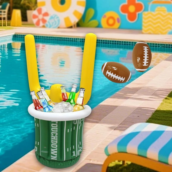 Cubo de hielo inflable, cubo de hielo interactivo para juegos de rugby, soporte portátil para bebidas, enfriador para verano, piscina y reuniones