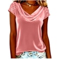 thumbnail image 1 of Camisas de Color Sólido para las Mujeres Plisado Estirable Puños Cuello en V Suéter de Manga Larga Blusa, Camisas de Manga Larga de las Mujeres, 1 of 5