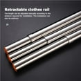 thumbnail image 2 of Adjustable Closet Rod Retractable Stainless Steel Clothes Clothes Rod Retractable Clothes Hanging Hanging Pole for Wardrobe 56-100cm, 2 of 9