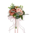 thumbnail image 2 of Ramo de novia con rosas de eucalipto simuladas, ramo de , ramo creativo y elegante para novia para graduación, día de la madre, 2 of 9