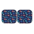 thumbnail image 7 of Windshield Sun Shade, cute stingrays fish navyblue Foldable Car Sun Shade Windshield for Front, 2 Pieces, 7 of 7