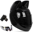 thumbnail image 3 of Casco de motocicleta eléctrico con oreja de gato personalizado, casco completo de invierno para hombres y mujeres, casco de motocicleta con forma de carreras, 3 of 4