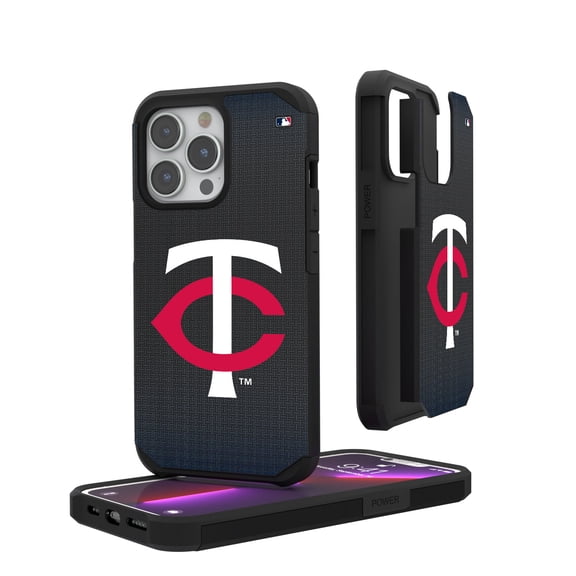 Minnesota Twins Linen Logo iPhone Rugged Case