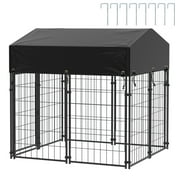 BingoPaw Playpen Welded Wire Dog Kennel W/ Cover, 4.2 ft. x 4 ft. x 4.4 ft