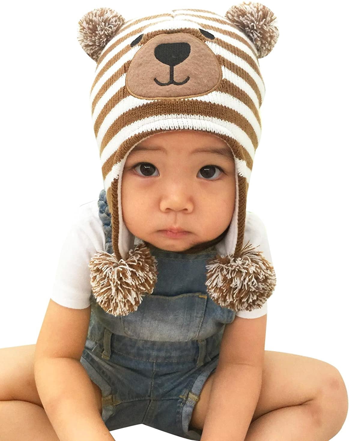 Baby Beanie Earflaps Hat Infant Toddler 