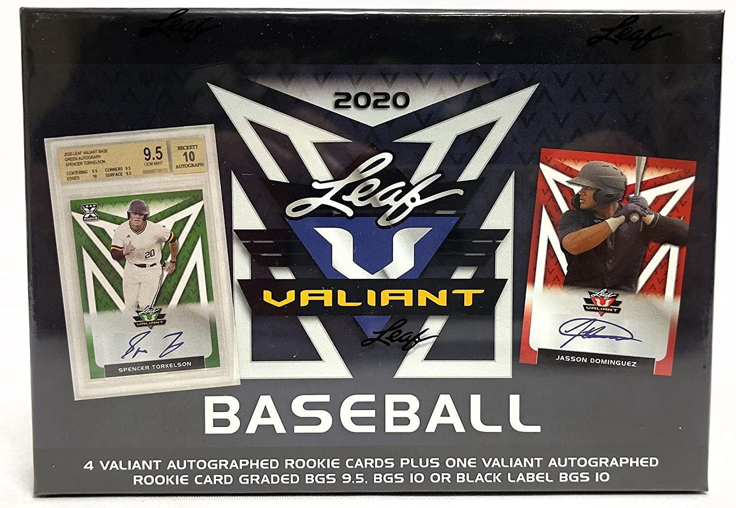 MLB 2020 Leaf Valiant Baseball Trading Card Box (4 Autographed Cards Per  Box Plus 1 Graded Autograph Card (BGS 9.5 or Better)) - Walmart.com