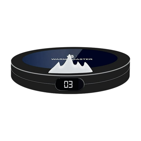 Smart Coffee Mug Warmers 10W Fast Heating with 3-Stage Temperature Control Portable Cup Warmer 8H Auto Shutdown-Black