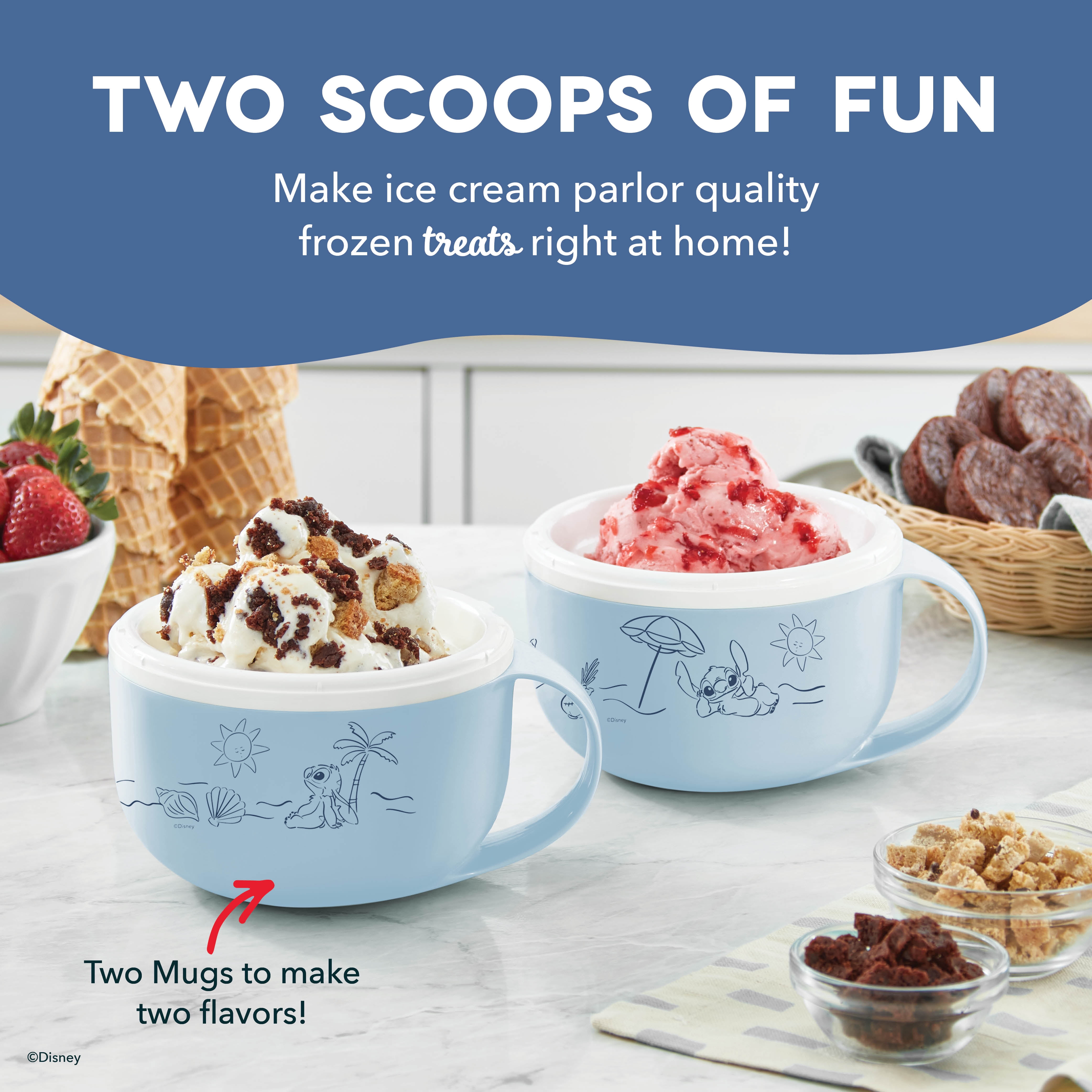 Disney | Dash Stitch My Mug Ice Cream Maker Bundle