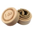 thumbnail image 1 of Rustic Wedding Wood Ring Holder Wedding Ring Bearer Box Engagement Engraving Wooden Rings Box, 1 of 8