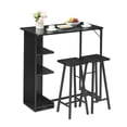thumbnail image 1 of Bingirl Compact 3-Piece Bar Table Set with Storage Shelves - Ideal for Small Spaces, Living Room, Kitchen & Dining, 1 of 9