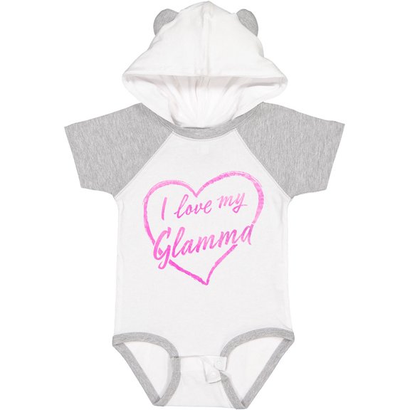 Inktastic I Love My Glamma in Pink Chalk Heart Boys or Girls Baby Bodysuit