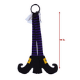 thumbnail image 4 of FSSTAM 18" Dangling Plush Polyester Witch Legs for Wreaths, Hanging Witch Leg Decorations, Purple Striped Stockings Legs and Shoes Stakes Decor, 2 Ct(with Exclusive FSSTAM Booskie), 4 of 6