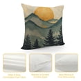 thumbnail image 4 of Qinduosi Abstract Boho Throw Pillow Covers Inch Set of  Mountain Nature Landscape Sunset Forest Linen Pillow Covers Modern Cushion Case for Home Sofa Couch Bed Outdoor Indoor Decoration White, 4 of 5