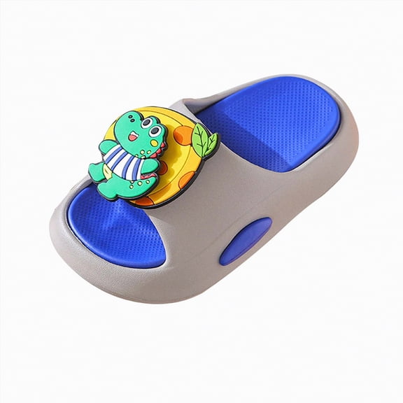 HCNTES Kids Girls Boys Slip On Sandals Comfort Non-Slip Slippers Summer Shower Shoes Pool Beach Water Shoes for Children(Blue,1)