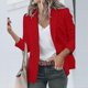 thumbnail image 4 of Chaquetas de negocios de manga larga para mujer Chaqueta tipo cárdigan de trabajo informal Blazers con cuello chal, 4 of 5