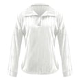thumbnail image 4 of EDFBUYKRS Plaid Shirt for Women Oversized Flannel Long Sleeve Shirts Casual Button Down Blouse Tops with Pockets L, 4 of 5
