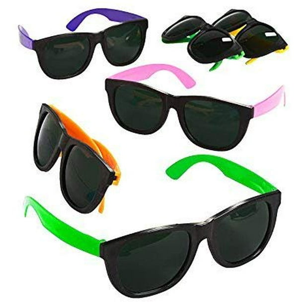 Tytroy 12 Pack 80's Style Neon Party Sunglasses Children's Kids